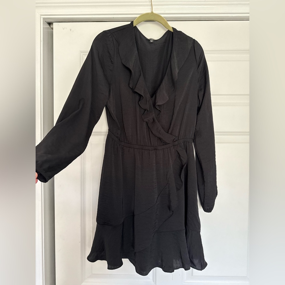 Express Elegant Black Ruffle Dress